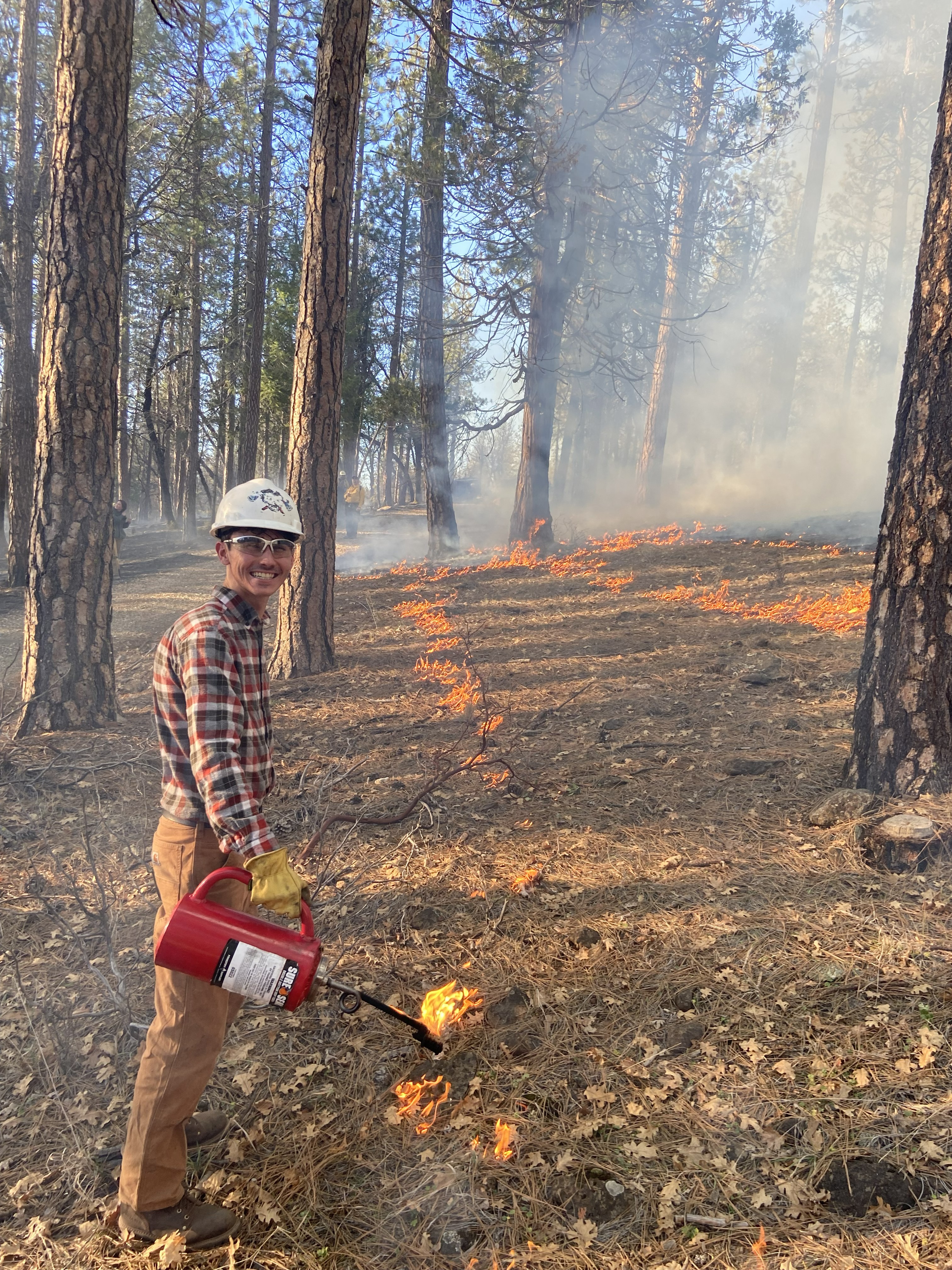 Liam conducting fieldwork